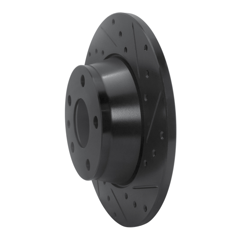 Audi TT Quattro Brake Rotor (1) - Rear Right - R1 Concepts - Drilled & Slotted - Black - `08-`15